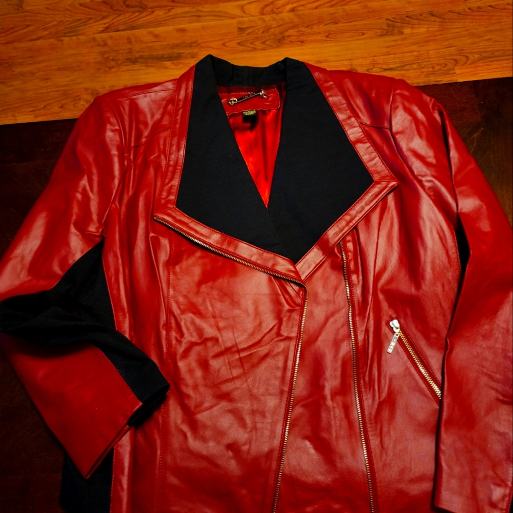 Iman Maroon Leather Jacket